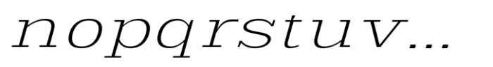 Scolver Extra Light Slant Expanded Font LOWERCASE