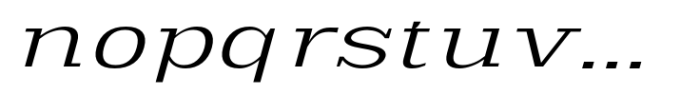 Scolver Light Expanded Italic Font LOWERCASE