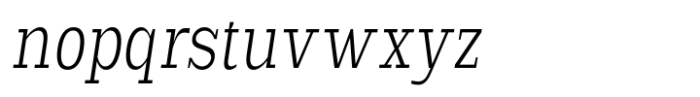 Scolver Light Slant Condensed Font LOWERCASE