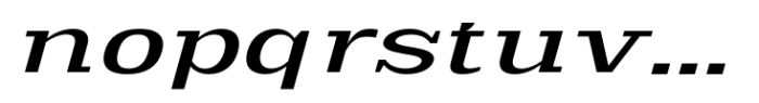Scolver Medium Expanded Italic Font LOWERCASE