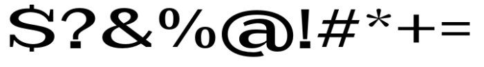 Scolver Medium Expanded Font OTHER CHARS
