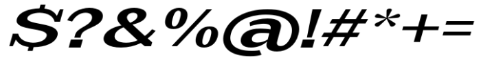 Scolver Semi Bold Slant Expanded Font OTHER CHARS