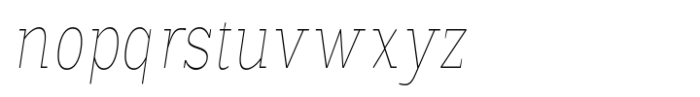 Scolver Thin Condensed Italic Font LOWERCASE