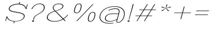 Scolver Thin Expanded Italic Font OTHER CHARS