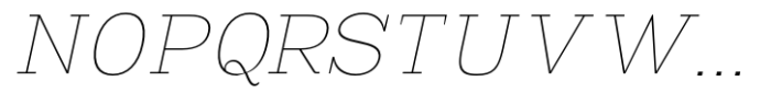 Scolver Thin Italic Font UPPERCASE