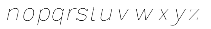 Scolver Thin Italic Font LOWERCASE