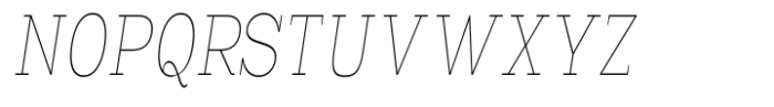 Scolver Thin Slant Condensed Font UPPERCASE