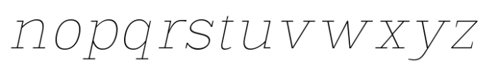 Scolver Thin Slant Font LOWERCASE