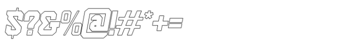Scorety Italic Outline Font OTHER CHARS