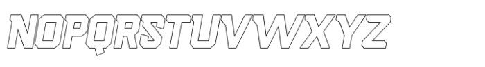 Scorety Italic Outline Font UPPERCASE