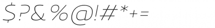 Scorno Thin Italic Font OTHER CHARS