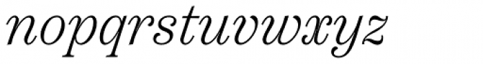 Scotch Text Light Italic Font LOWERCASE