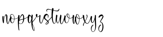 Scottmid Blissful Regular Font LOWERCASE