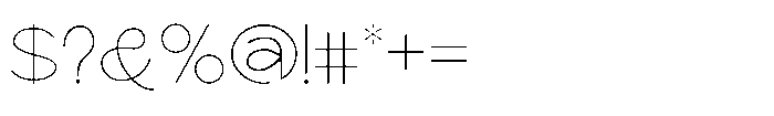 Scramble Thin Font OTHER CHARS