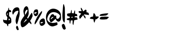 Scrambled Brush Font OTHER CHARS