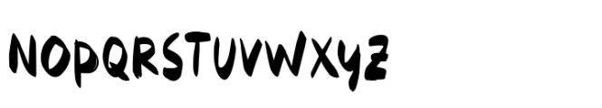 Scrambled Brush Font LOWERCASE