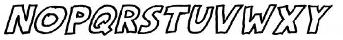 Scratch That (Outlined) Bold Italic Font UPPERCASE