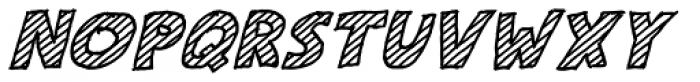 Scratch That (Striped 1) Bold Italic Font UPPERCASE