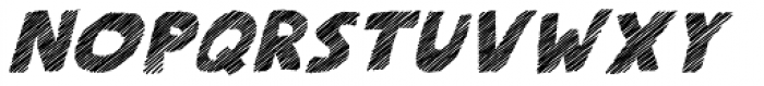 Scratch That (Striped 4) Bold Italic Font UPPERCASE