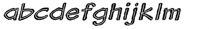 Scratchpad Italic Font LOWERCASE