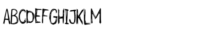 Scratchy Scribble Font UPPERCASE