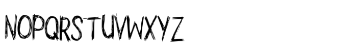 Scratchy Scribble Font UPPERCASE
