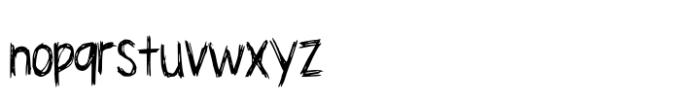Scratchy Scribble Font LOWERCASE