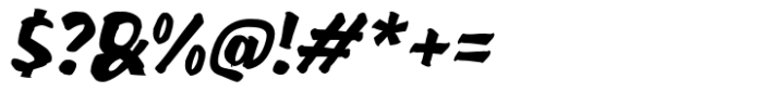Scratchyo Oblique Font OTHER CHARS