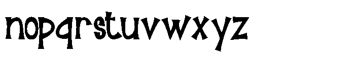 Screamy Font LOWERCASE