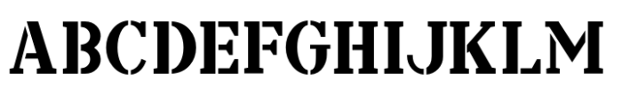 Screen Stencil JNL Regular Font UPPERCASE