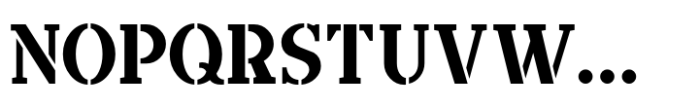 Screen Stencil JNL Regular Font UPPERCASE