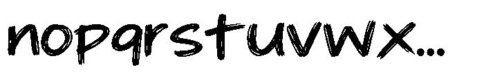 Scribble Chaos Regular Font LOWERCASE