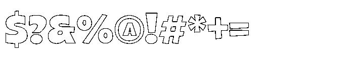 Scribble Chunk Outline Regular Font OTHER CHARS