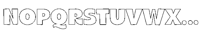Scribble Chunk Outline Regular Font UPPERCASE