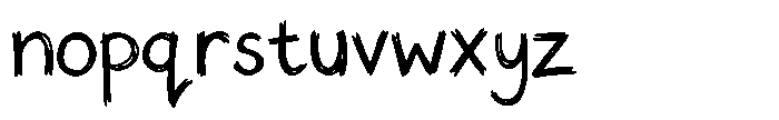 Scribblo Youth Font LOWERCASE