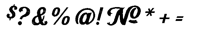 Scriptball Rough Font OTHER CHARS