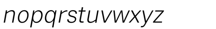 Scuto Sans Light Italic Font LOWERCASE