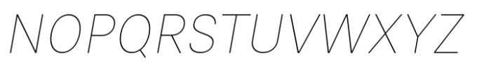 Scuto Sans Thin Italic Font UPPERCASE