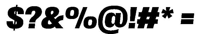 Scale CondensedBlackItalic Instance Font OTHER CHARS