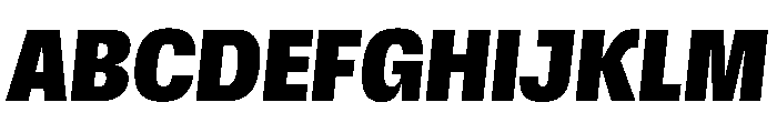 Scale CondensedBlackItalic Instance Font UPPERCASE