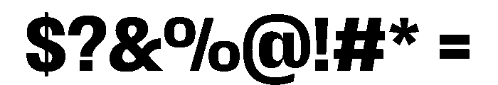 Scale CondensedBold Instance Font OTHER CHARS