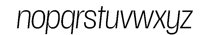 Scale CondensedExtraLightItalic Instance Font LOWERCASE