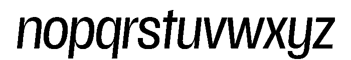 Scale CondensedItalic Instance Font LOWERCASE