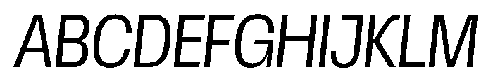 Scale CondensedLightItalic Instance Font UPPERCASE