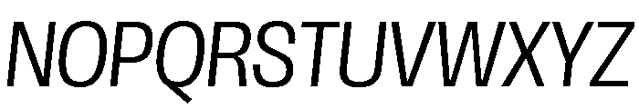 Scale CondensedLightItalic Instance Font UPPERCASE