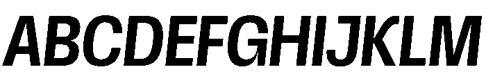 Scale CondensedMediumItalic Instance Font UPPERCASE