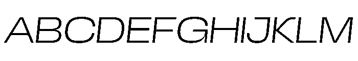 Scale ExtendedExtraLightItalic Instance Font UPPERCASE