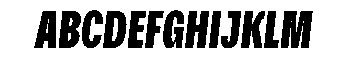Scale ExtraCondensedBlackItalic Instance Font UPPERCASE