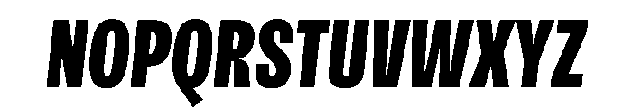 Scale ExtraCondensedBlackItalic Instance Font UPPERCASE