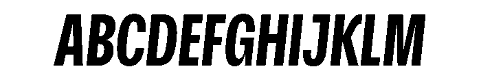 Scale ExtraCondensedBoldItalic Instance Font UPPERCASE